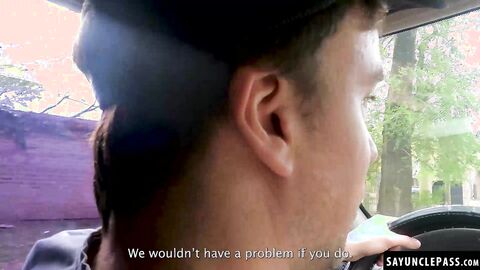 Driver Jonas Matt helps Isra Hell with a hard pounding in return