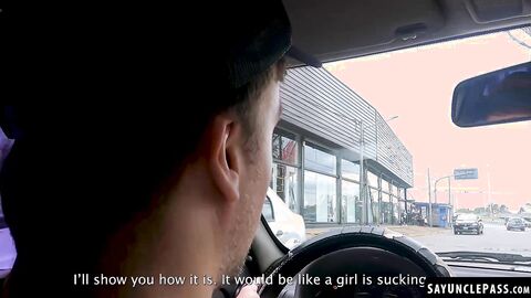 Driver Jonas Matt helps Isra Hell with a hard pounding in return