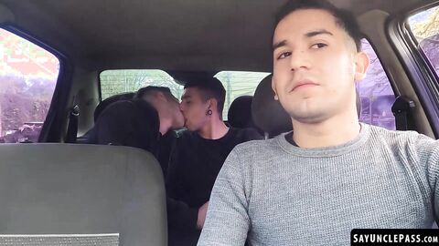 Dimitri Star and Luca Libra got into a hot threeway fuck with Leo Blue