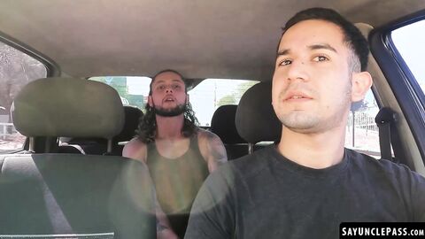 Leo Blue fucks his passenger Alexander Garcia before partying