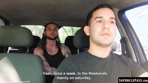 Leo Blue fucks his passenger Alexander Garcia before partying