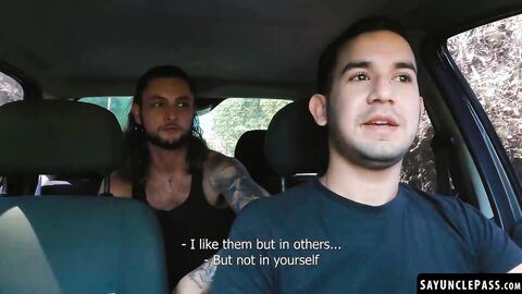 Leo Blue fucks his passenger Alexander Garcia before partying