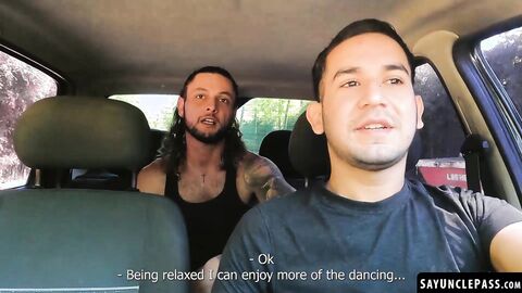 Leo Blue fucks his passenger Alexander Garcia before partying