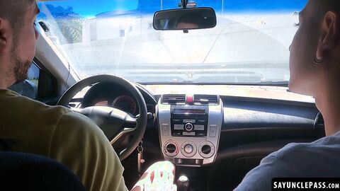 Horny Uriel Simon gets to taste his driver Fer Froma fat cock