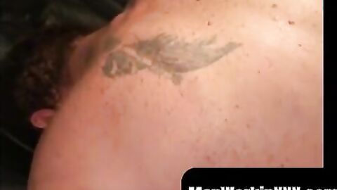 MenWorkinXXX.com - Experienced rod choker spanks his hairy cock and sprays cum solo