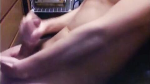 Skinny College Twink Strips and Jerks Off After Finals