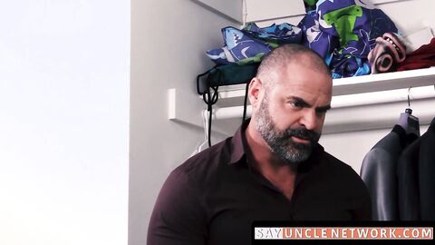 SayUncleNetwork.com - Daddy found his lusty stepson jerking off and helps him out wit