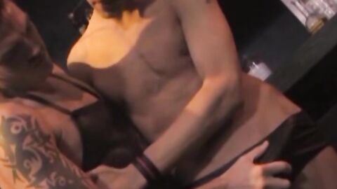 Sky Devil moans for Lance to work him harder and harder while he lifts himself up and