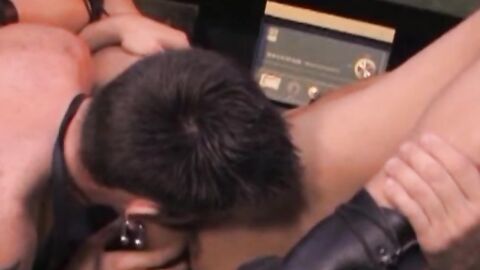 Sky Devil moans for Lance to work him harder and harder while he lifts himself up and