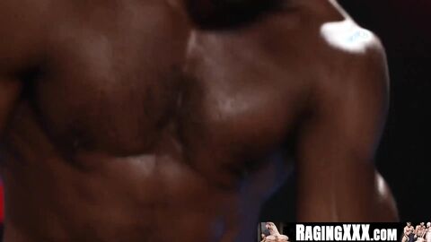 RagingXXX.com - Zod Blakk's big black cock fills the gym guy's booty at the gym