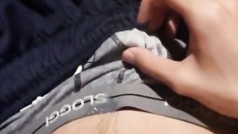 Twink Plays with His Huge Load After Intense Masturbation Solo