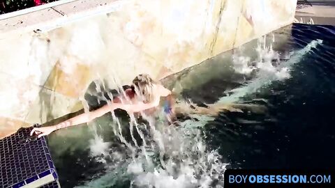 BoyObsession.com - Tyler Thayer's poolside cock jerking for your viewing pleasure