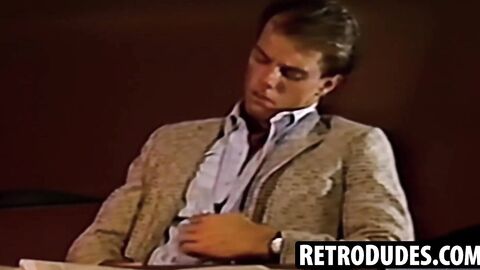 RetroDudes.com - Young jock Eric Radford jerks his dick and fondles his balls for an