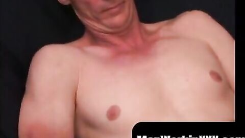 MenWorkinXXX.com - Skinny dude gives head and tugs his tiny dick until he cums hard