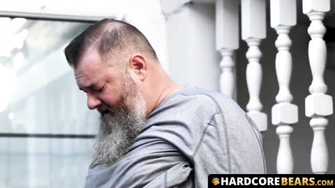 HardcoreBears.com - Chubby Alezgi Cage sucks Tony Marks off and receives facial eager