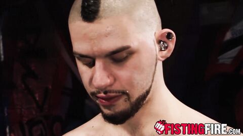 Anxious dude Chase Young becomes submissive to the hunk dude and strips for him