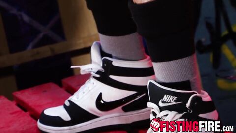 Flexible Armond Rizzo cries and whimpers as he is close to orgasm