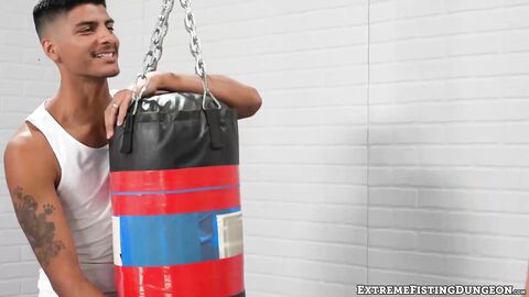 Hunky Jim Fit got his smooth ass fist fucked and drilled by handsome Apollo Fates