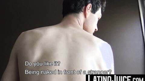 Skinny latino twink Kevin intensely fucked behind for some extra cash