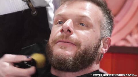 Hunky Brian Bonds swallowed cums in a threesome fist fuck by hunky Devin Franco and j