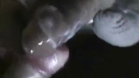Docking, Cumming in Foreskin - Gay Amateur Handjob