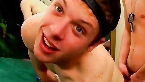 Young blond jacking off before deep anal penetration