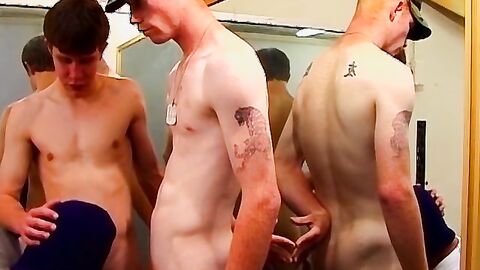 Army twink jerking off and getting fucked in the ass