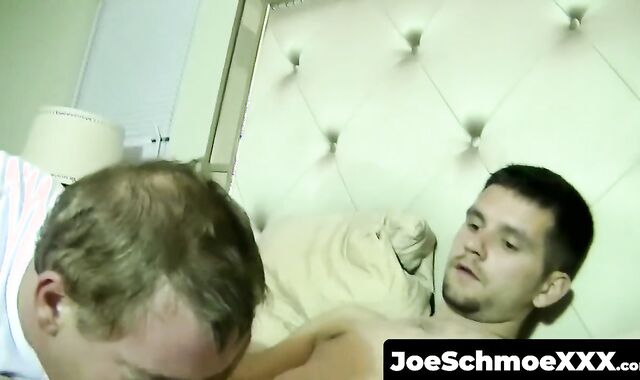 JoeSchmoeXXX.com - Horny Brian needs money for bills and gets Joe to suck him