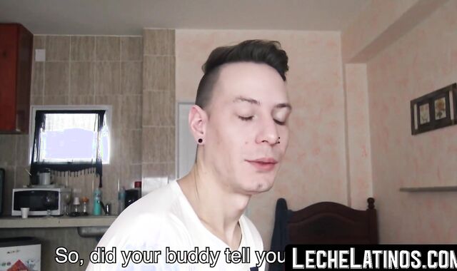 LecheLatinos.com - Cute straight Latino's huge raw dick adventure for cash