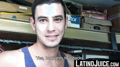 My thick horny cock explored sweet latino Brunos deep ass hole