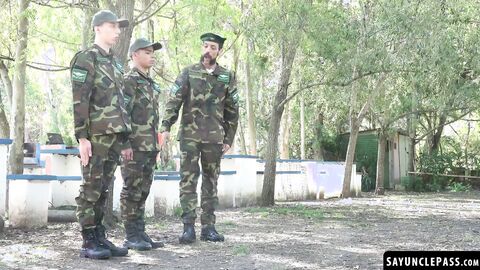 Naughty drill for Glenn Hut and Nathan Gulit by Sergeant Joris Leonard