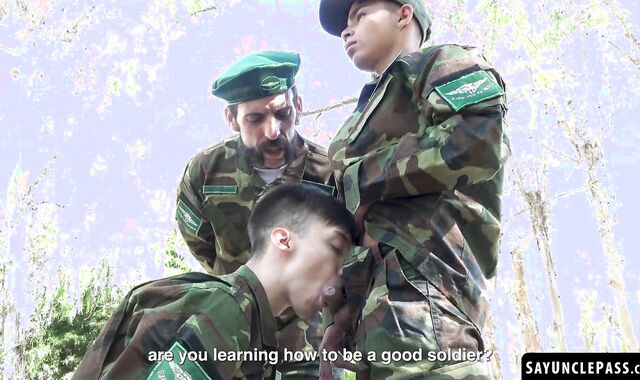 Naughty drill for Glenn Hut and Nathan Gulit by Sergeant Joris Leonard