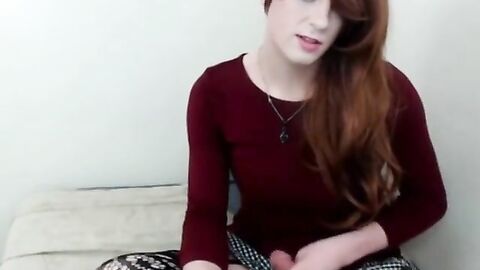 Redhead Twink Crossdresser Erica Amateur Solo Video