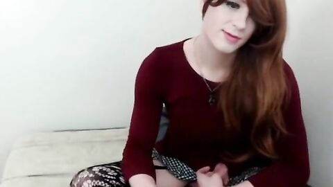 Redhead Twink Crossdresser Erica Amateur Solo Video