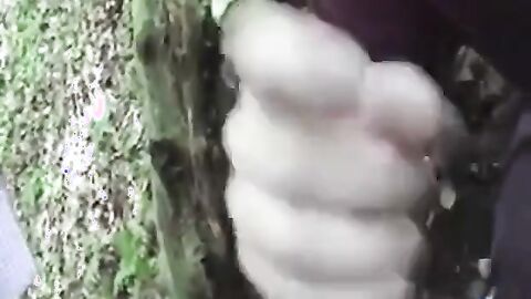 Bear Cub Blows a Load in His Mouth and Swallows