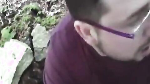 Bear Cub Blows a Load in His Mouth and Swallows