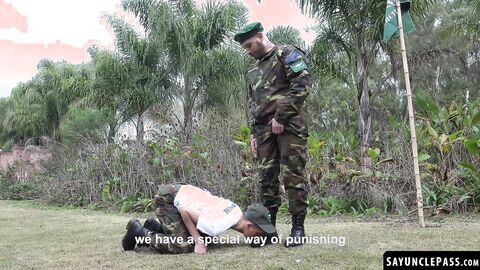 Tommy Ameal ass got drilled by Sergeant Daniel Trebol huge cock