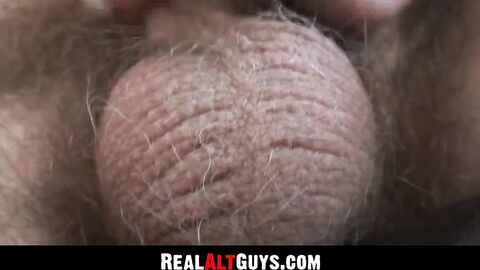 RealAltGuys.com - Tattooed punk Teddy B pisses before an intense solo masturbation se