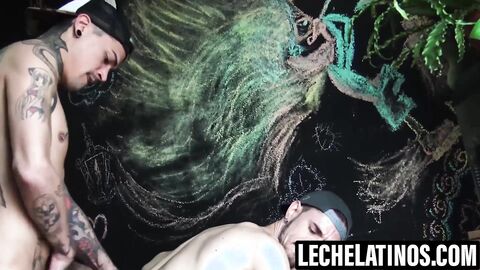 LecheLatinos.com - Gael feasts on Kendro's massive bareback boner