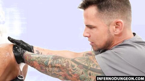 InfernoDungeon.com - Wrex Wylde double fisted by Archer Croft and Brock Kniles