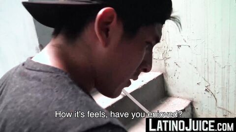 Attractive latino Eloy gobbleed my cock until I release my cum on his face