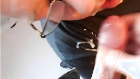 Older Man Sucking Young Cock and Jerking Off