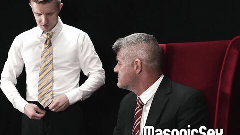 Master Dillon Stone dildo fucks Serg Shepard while stroking his cock