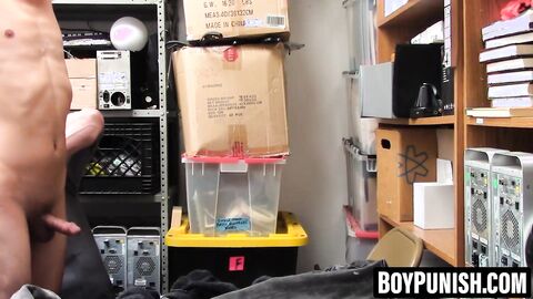 BoyPunish.com - Young thief's deepthroat act for hot cop's freedom