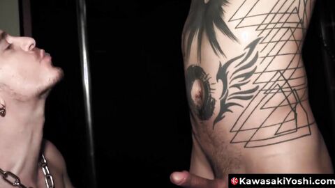 KawasakiYoshi.com - Deviants Yoshi Kawasaki and Axel Abysse share a rod for intense c