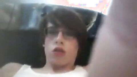 Crossdressing Twink Masturbates on Webcam