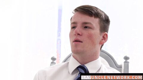 SayUncleNetwork.com - Young mormon jerked by elder while fingered hard in the ass