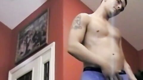 JoeSchmoeXXX.com - Solo cock wanking with tattooed stud jerking off his dick