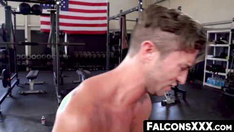 FalconsXXX.com - Hunks give each other blowjobs and rimjobs after an intense workout