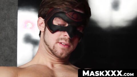 MaskXXX.com - Masked gay's cock helpfully sucked by Pascal for a cumshot